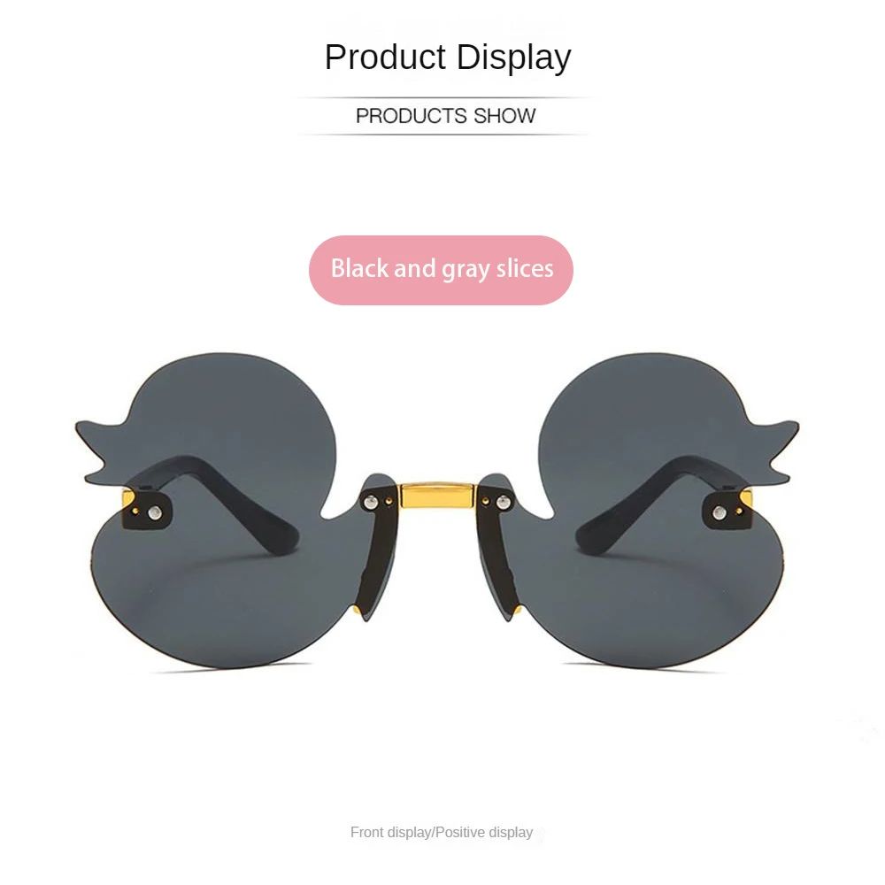 Fashion Children'S Sunglass Rimless Cartoon Duck Shape Sunshade Anti-Ultraviolet Glasses Party Decorative Glasses Child Kids kids sunglasses children sunglasses