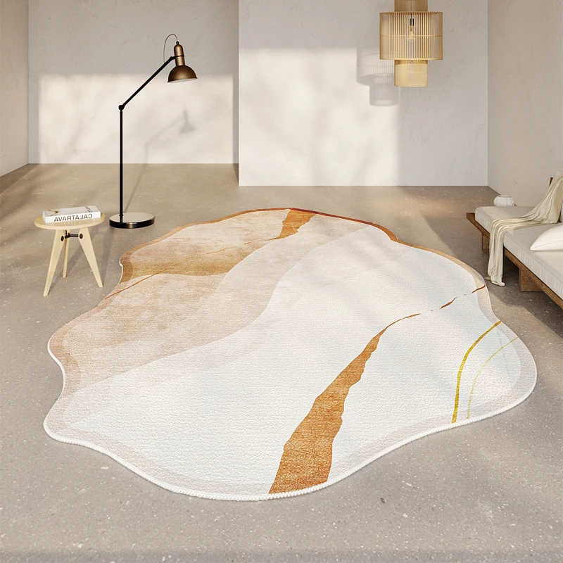 

Modern Style Rugs for Bedroom Minimalist Abstract Living Room Decoration Carpet Thicken Study Rug Home Irregular Shape Floor Mat