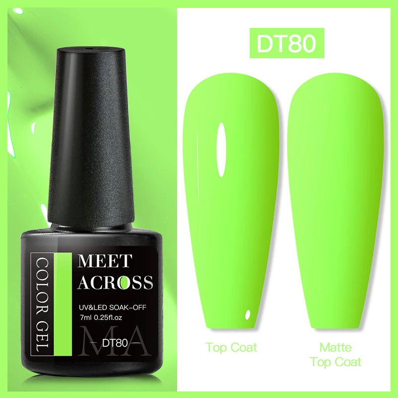 Vibrant Neon Gel Nail Polish Collection - Fluorescent Green, Red, and Yellow