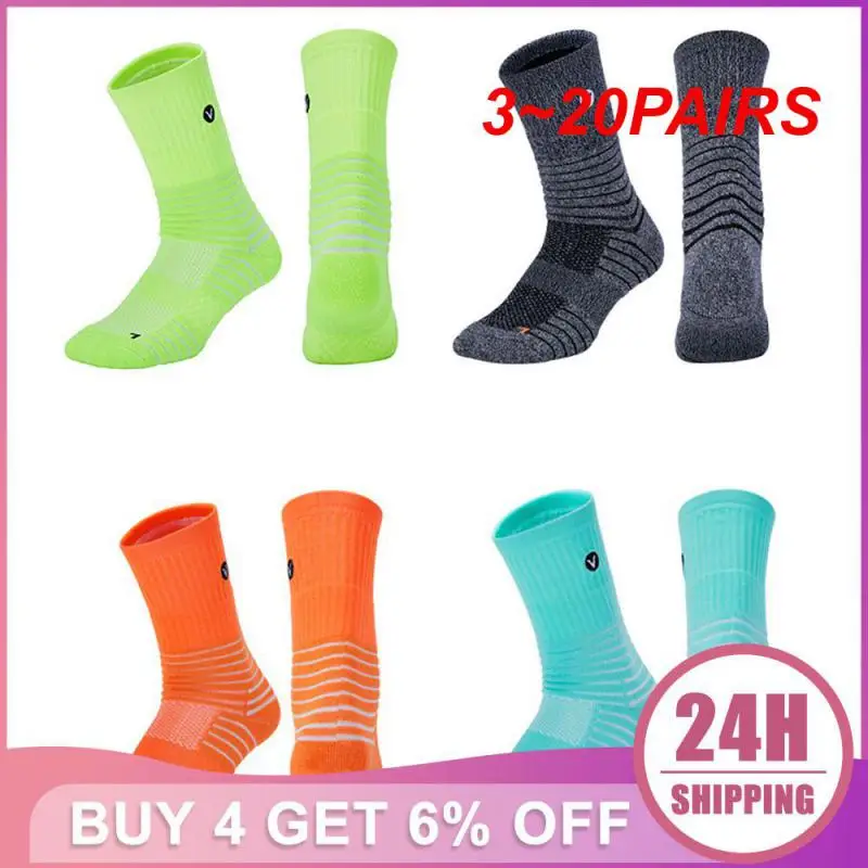 

3~20PAIRS Basketball Socks Breathable And Moisture-absorbent Fabric Cozy Sport Equipment Sock Anti-falling Hemming Durable
