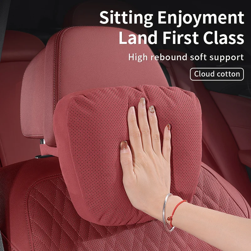 وسادة جلد فاخر للسيارة دعم قطني