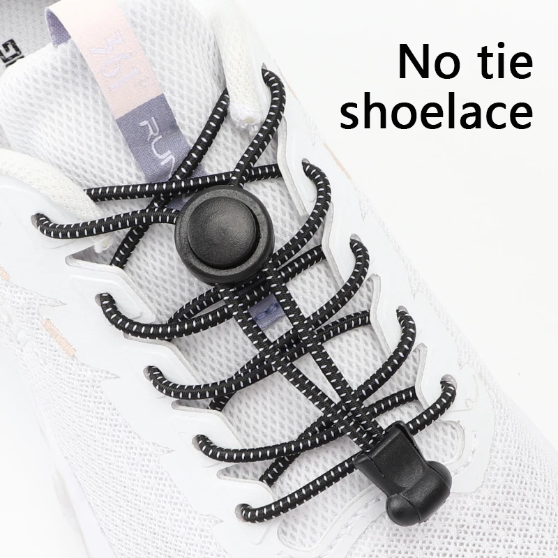 No tie Thin Round Elastic Shoelaces, Lazy Shoe Strings for Men