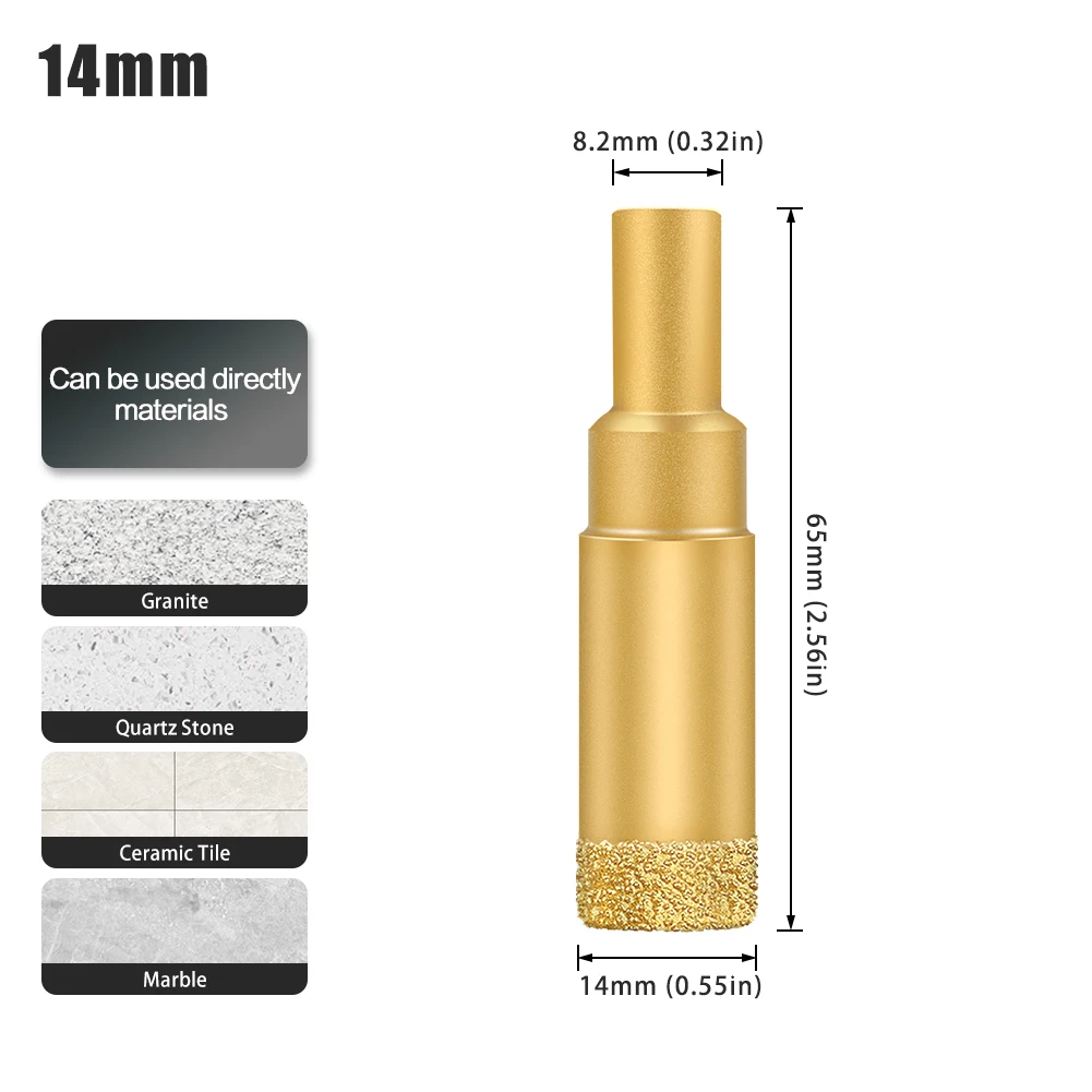 High-Grade Diamond-Coated Drill Bit for Tile, Marble, Glass, and Ceramic Drilling