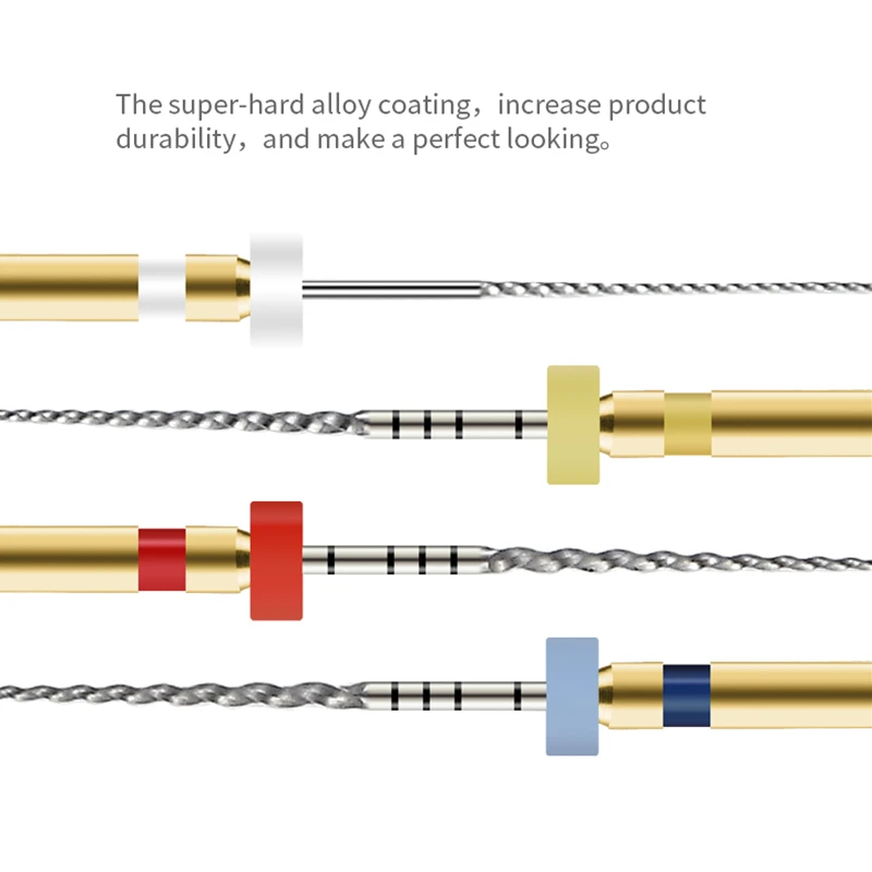 COXO SOCO Files 6Pcs/Box Dental Root Canal Files Heat-Activated Rotary Nickel Titanium Endodontic Rotary File