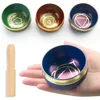 Nepal Colored Buddhist Tibetan Bowl Audio Healing Soul Relaxation Yoga Meditation Dharma Utensils 7 Chakra Copper Bowl Ornaments 2