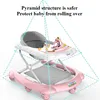 2 in 1 Baby Walker with Music & Light Spinning Toy Dining Tray Safety Brake Floor Mats Push Handle Baby Push Walker Anti-slip 4
