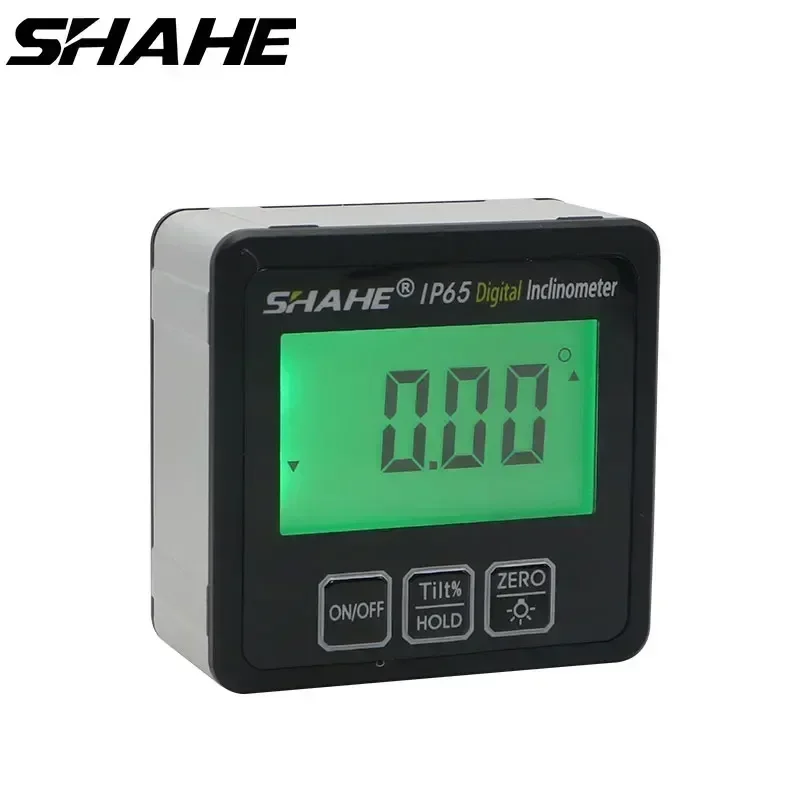 SHAHE IP65 Waterproof Digital Protractor Inclinometer Electronic Level Box Magnetic Base 360 Degree Angle Finder