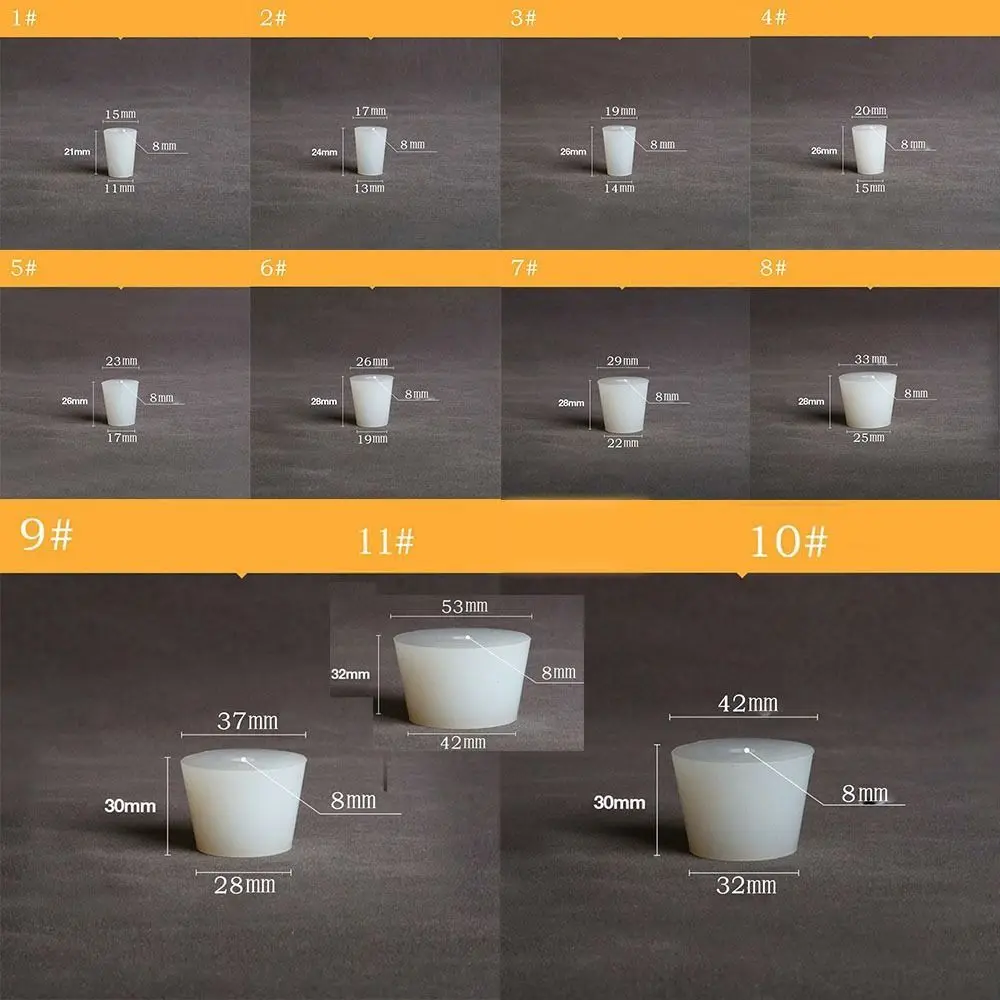 High-Temperature Resistant Wide Mouth Bottle Silicone Conical Bottle Stopper Fermenter Cover Test Tube Silicone Plug