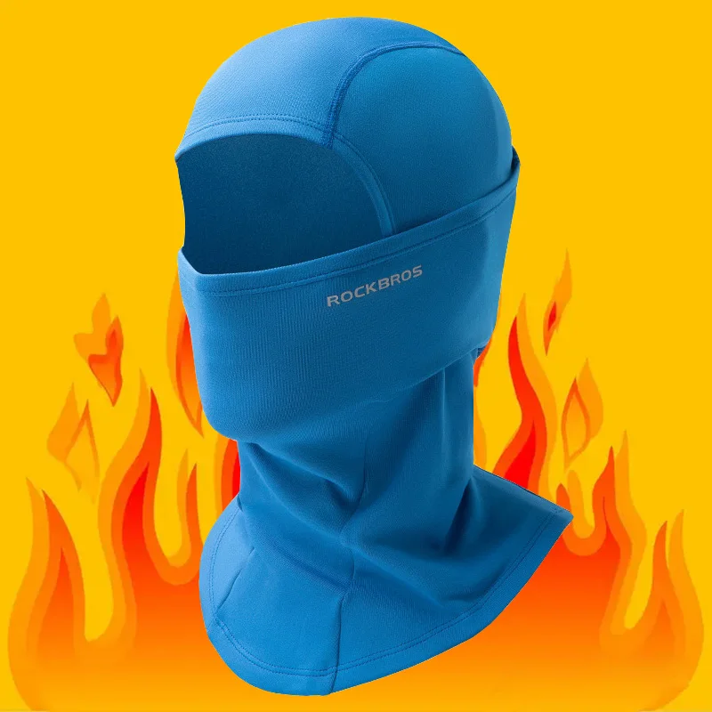 ROCKBROS Winter Cycling Mask Fleece Full Face Bicycle Motorcycle Riding Balaclava Fishing Skiing Cap Cold Protection Headgear