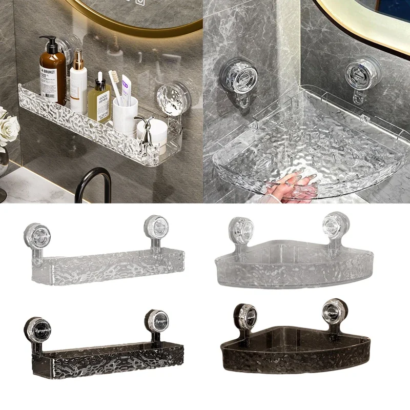 

Bathroom Shower Organizer No Drilling Shower Shelves Suction Cup Bathroom Corner Shelf Wall Mounted Drain Rack Supplies Parts