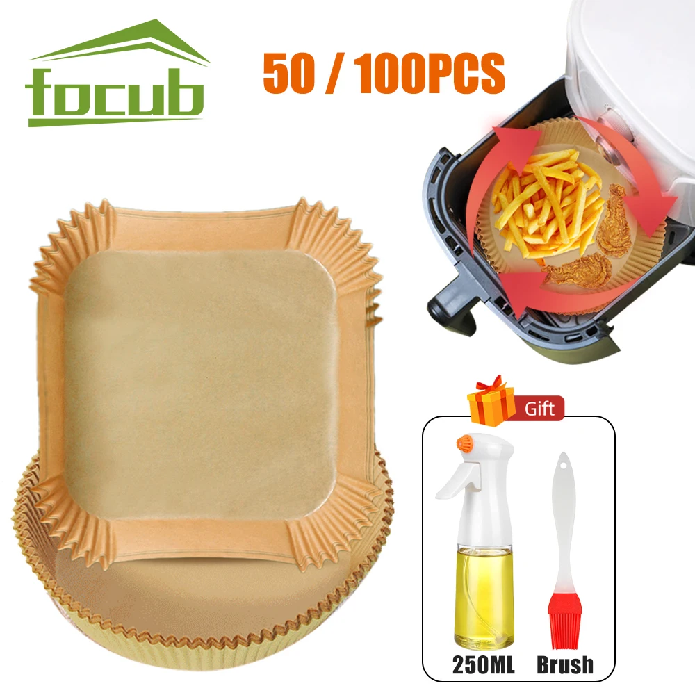 Nonstick Air Fryer Parchment Paper With Brush Oilproof Waterproof