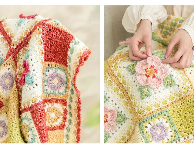 Susan's Family 134*134cm Handmade Crochet Blanket Diy Kit Original Hand  Hooked Crochet Blanket Cushion Bay Window Blanket - Diy Knitting -  AliExpress