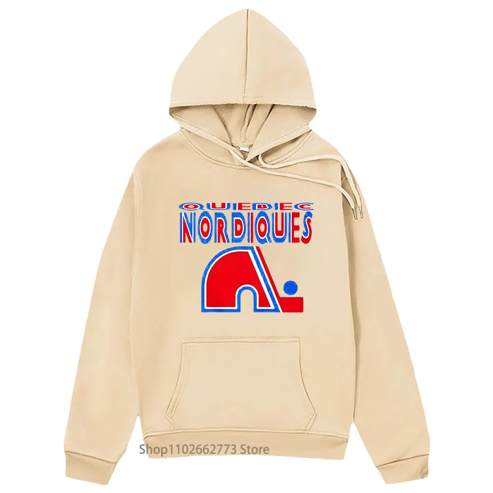 

Quebec Nordiques Print Hoodies Female Male Sweatshirt Fall Winter Long Sleeve Tops Fleece Pullovers Women Clothing Tracksuit Men