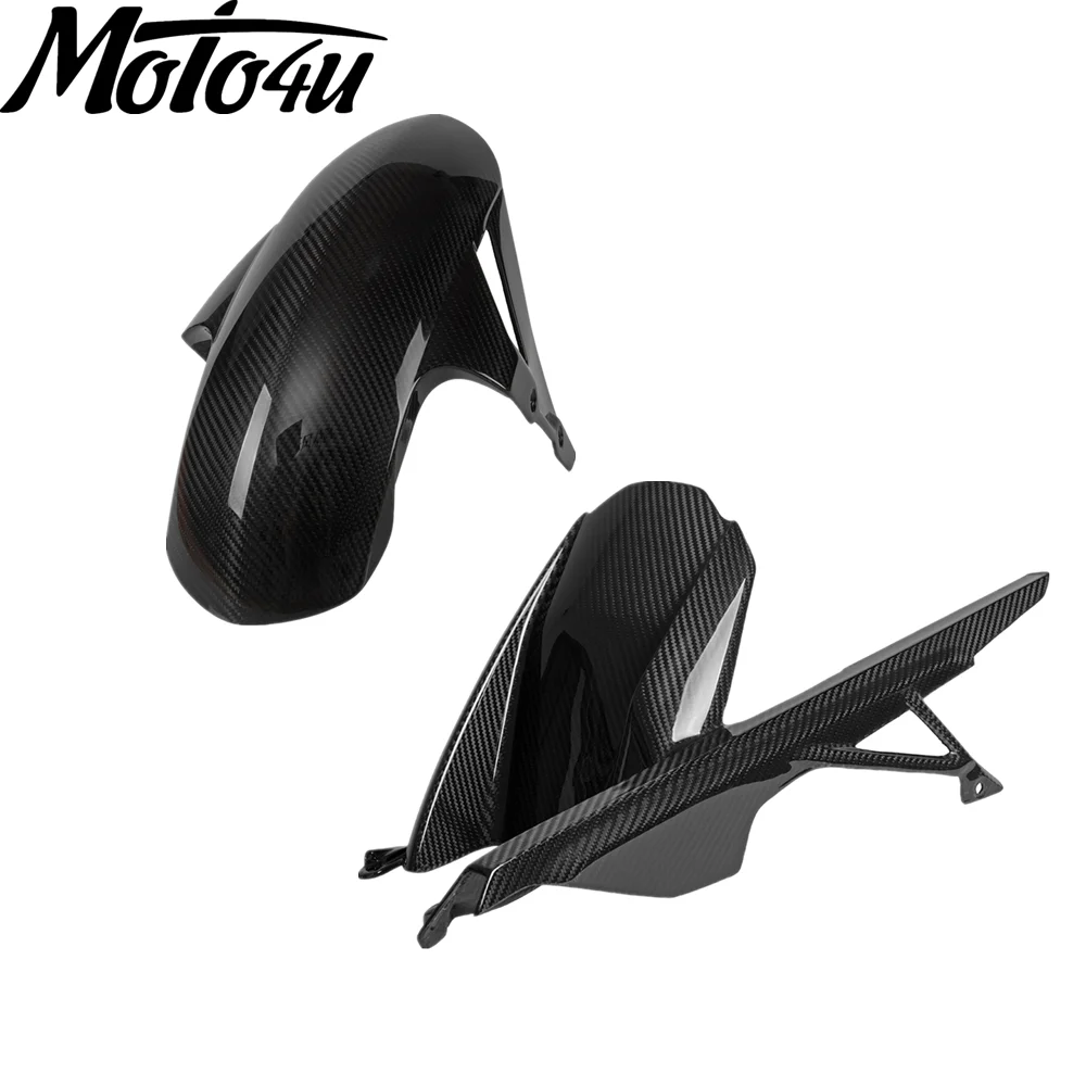 

Carbon Fiber Front Fender Mudguard And Rear Fender With Chain Guard Twill For BMW S1000RR 2019 2020 2021 2022 2023 For M1000RR