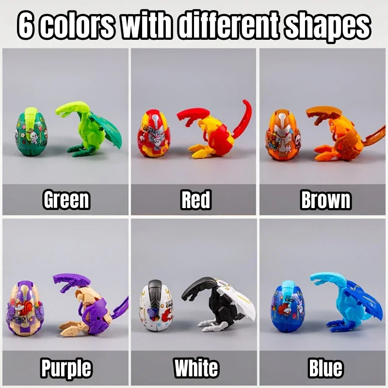 6PCS Deformed Dinosaur Egg Toys Mini Claw Machine Accessories Kids Gashapon Balls Prizes DIY Doll Vending Twisted Egg Machines 5