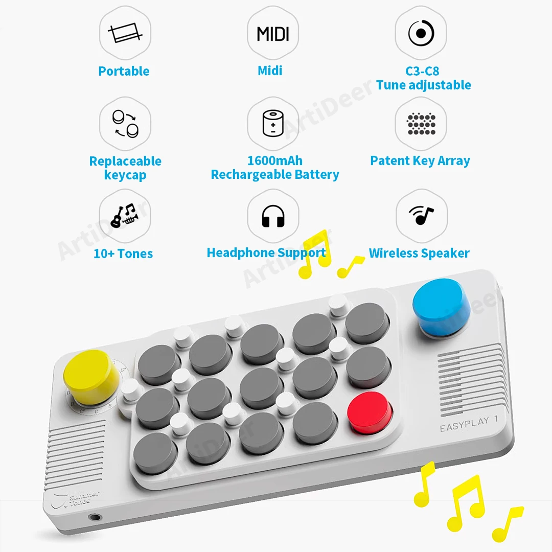 デジタルmidiコントローラーパッド,電子シンセサイザー,子供向け