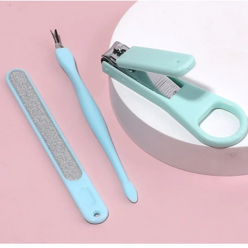 

3pcs Nail Clippers Set Dead Skin Fork Nail File Clippers Hand Pedicure Care Portable Nippers Trimmer Pedicure Finger Nail Tool