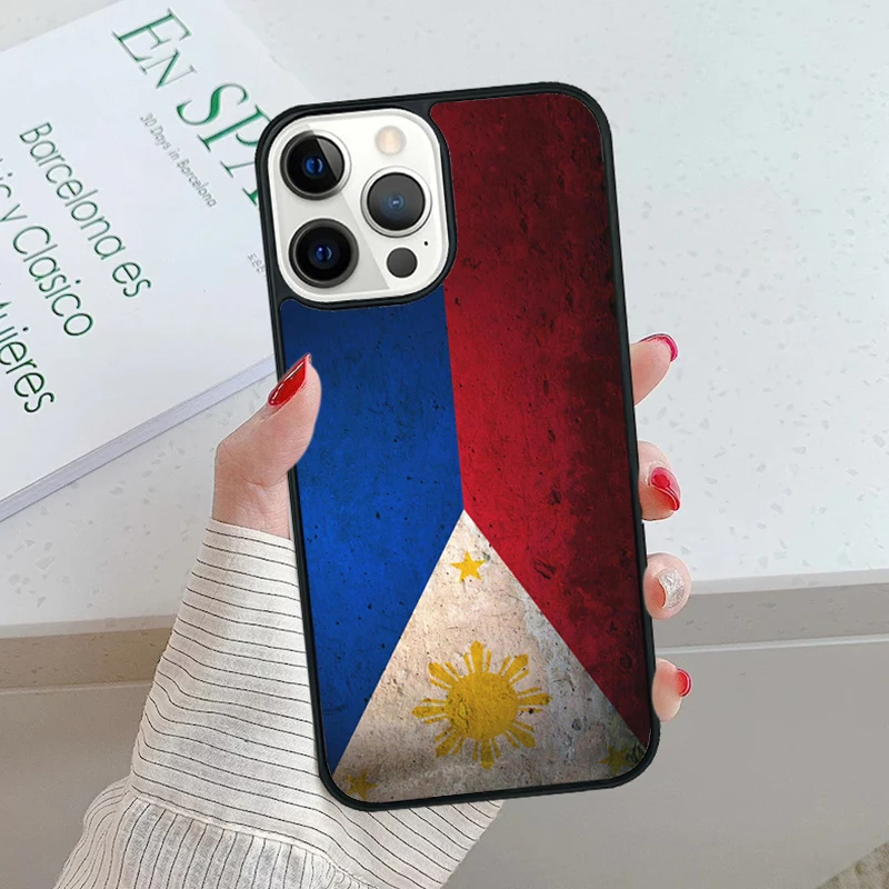 Philippines Flag Black Plastic Phone Case