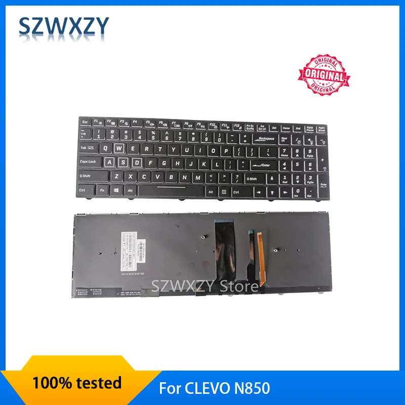 NEW Keyboard colorful backlit For CLEVO N850 CVM15F23USJ4309 6-80