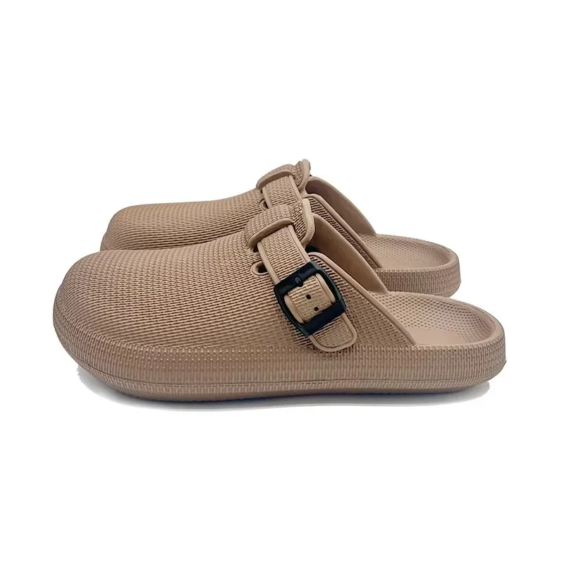 Crestar Summer Women Clogs Slippers Fashion Thick Bottom Mules Sandals Men Waterproof Garden Shoes Adult Adjustable Buckle Shoes 6