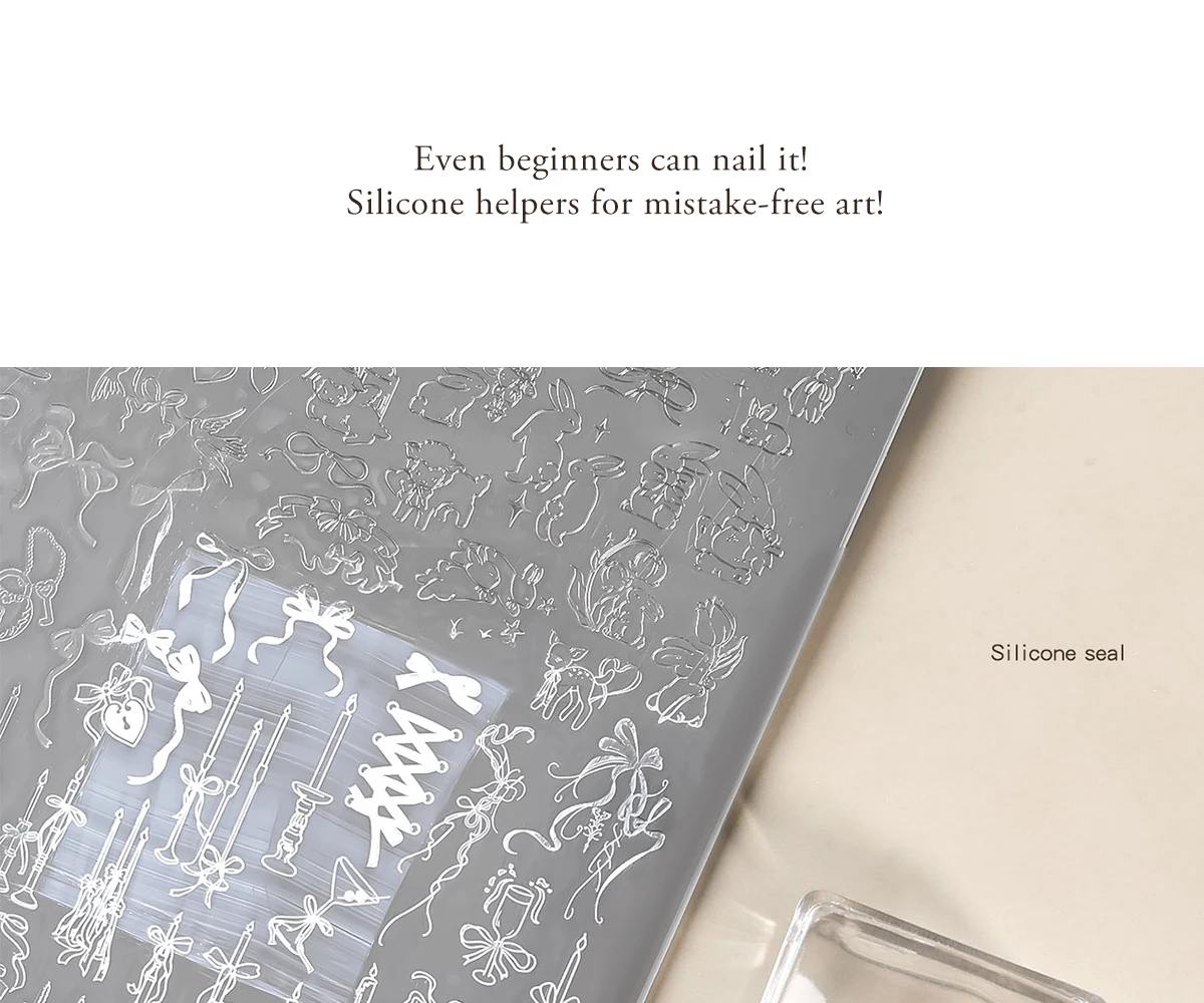1 Stück Transparentes Silikon-Nagelstempel-Set, Französische Maniküre-Platte, Stempel- und Schaber-Werkzeugset, Wiederverwendbare Alkohol-Löschbare Schablone – Detail 5