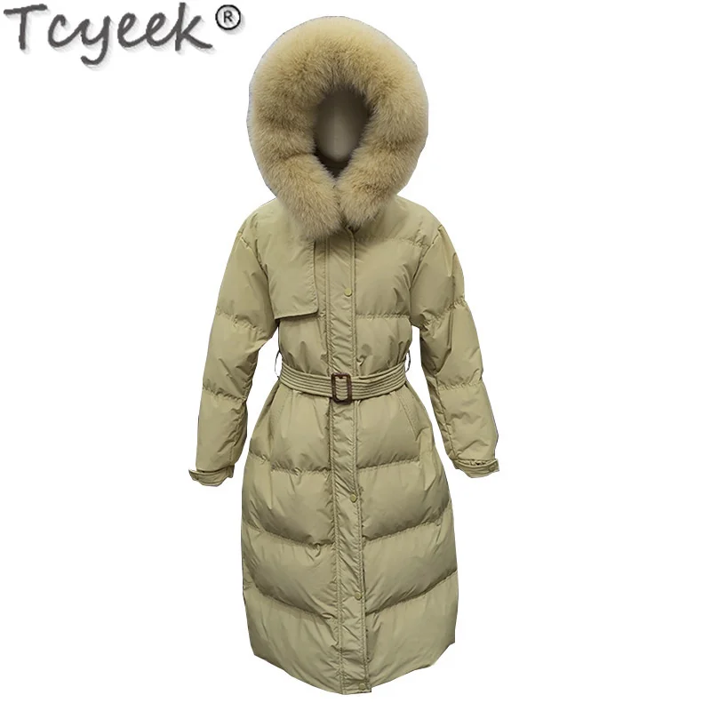 

Jacket Woman Winter White Duck Coat Female Real Fox Fur Hooded Down Parkas Women's Clothing 2023 Thick Warm Coats 1