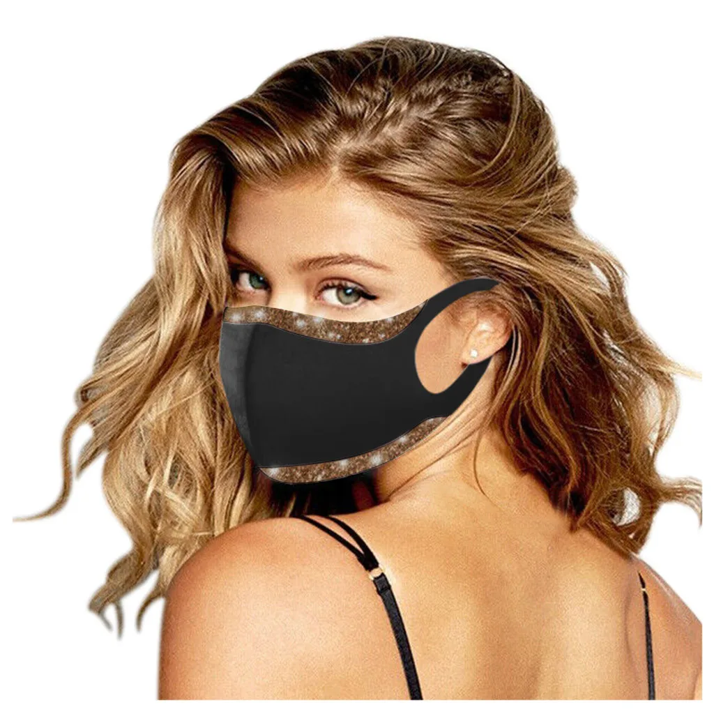 1PC Adult Sequins Windproof Reusable Printed Face Mask 방독면 Mask cazafantasmas 자외선차단마스크 m&aacute;scaras divertidas