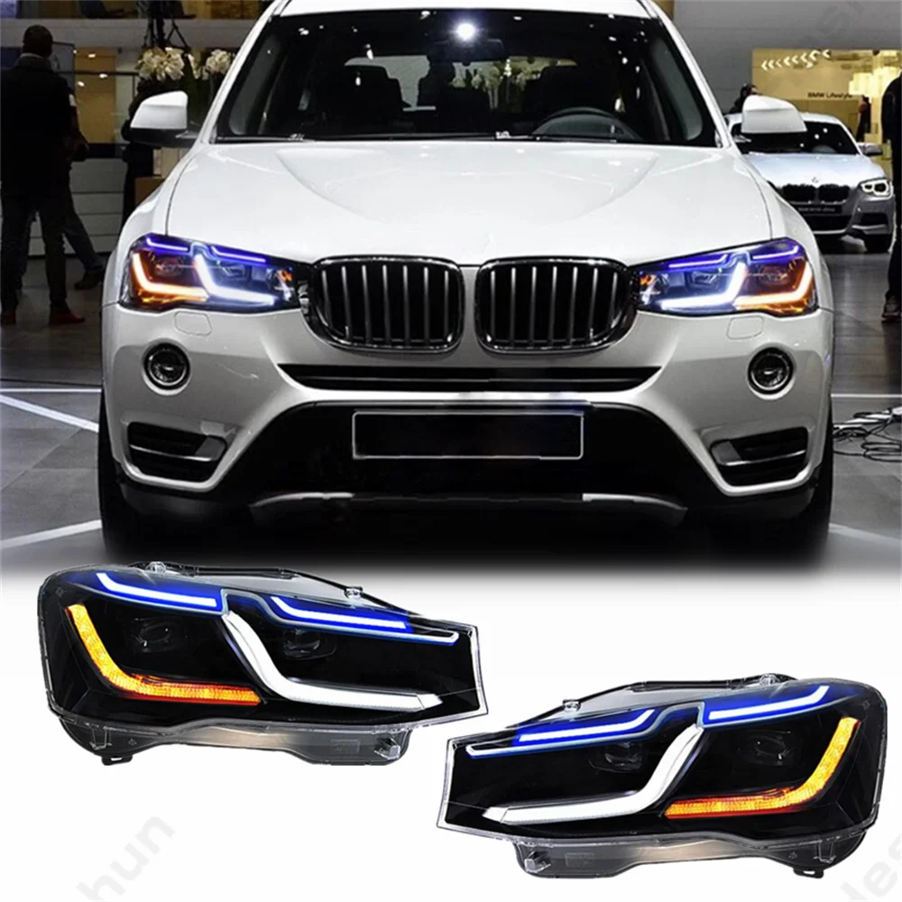 

Pair Full LED Headlight assembly For 2010 2012-2017 BMW X3 F25 X4 F26 Modified LED day running lights turn signal headlights