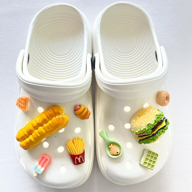 

Cute Cartoon Fruit Shoe Charms Designer Simulated Food Garden Shoe Decorations Lovely Whole Set Sandals Accessories Fashion DIY