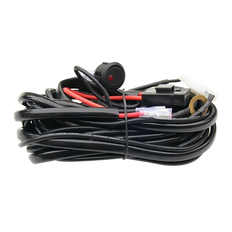 

Motorcycle LED Spotlights Wire 2M 12V 40A Wiring Harness Cable AOS