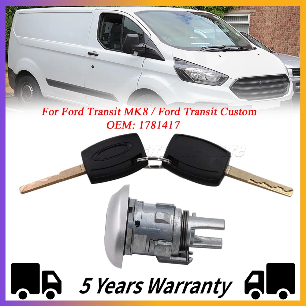 Cilindro Serratura Porta Anteriore Con 2 Chiavi Nuovo Per Ford Transit Mk8 /Ford Transit Custom 1781417 1926219