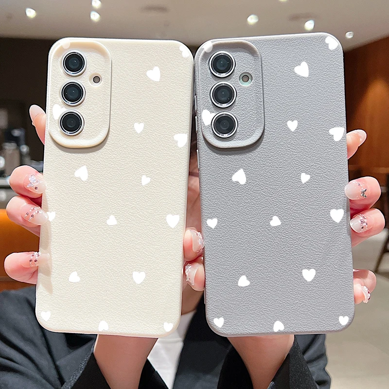 White Love Hearts Phone Case - Elegant Protective Cover