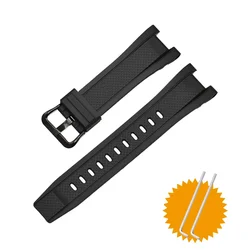 Premium Waterproof Silicone Rubber Watchband - Men's Strap Accessory (26*14) - 26X14mm (Black - Black Buckle)