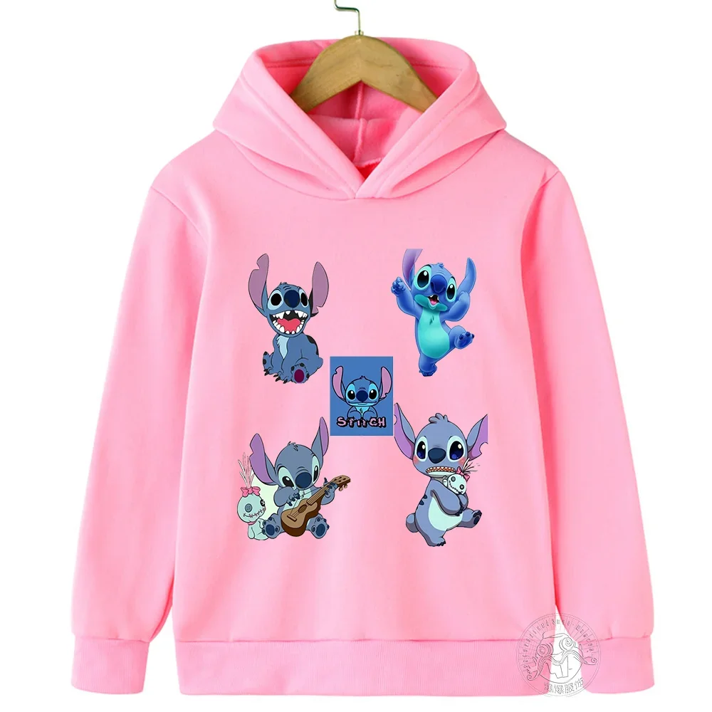 thumbnail image 1 of Sudadera con capucha para niños de Disney Stitch, primavera y otoño, moda urbana, para bebés, niños y niñas, jersey deportivo para exteriores, 1 of 4