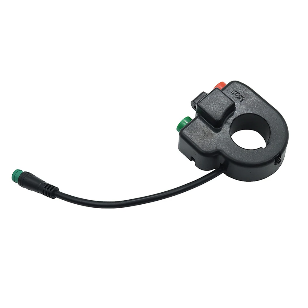 3In1 E-bike Scooter 22mm Handlebar Switch Horn Turn Signal On/Off Button Switch 5PIN Waterproof Plug Cycling Accessories