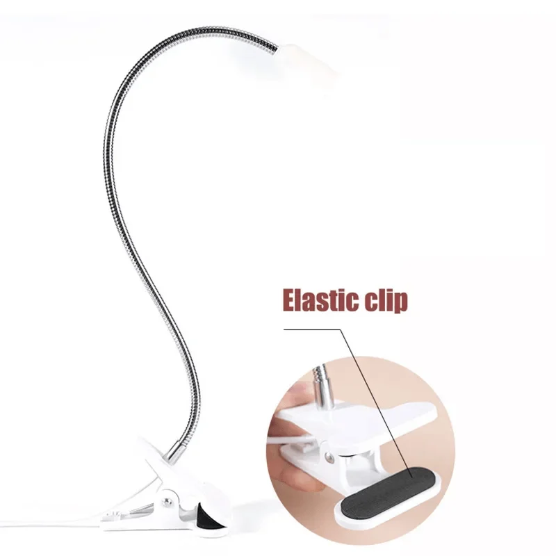 UV LED Nail Light for Drying Gel Nail Polish Clip-On Flexible Desk Nail Lamp with USB Portable Nail Dryer Manicure Salon Tool 6