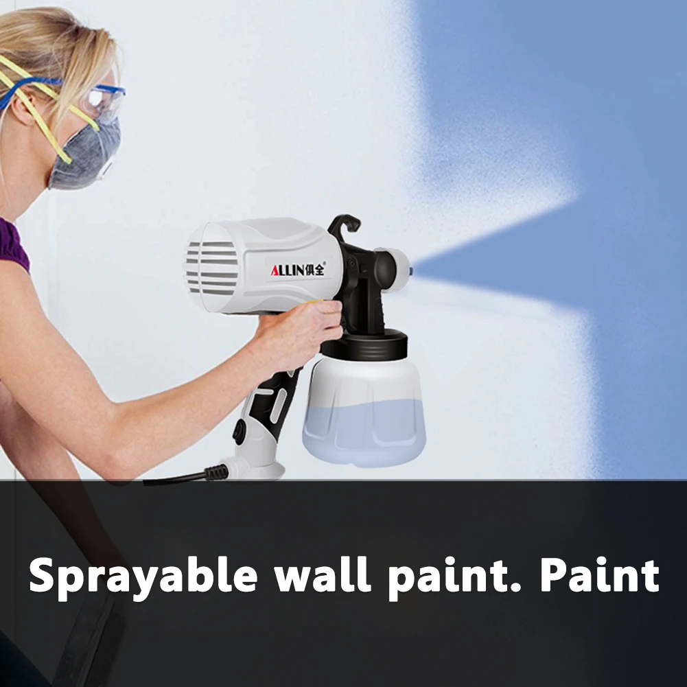 500W Household Paint Sprayer 800ml Portable Sprayer Gun Detachable High  Pressure Spray Gun for Painting Ceiling Walls Fence Door - AliExpress