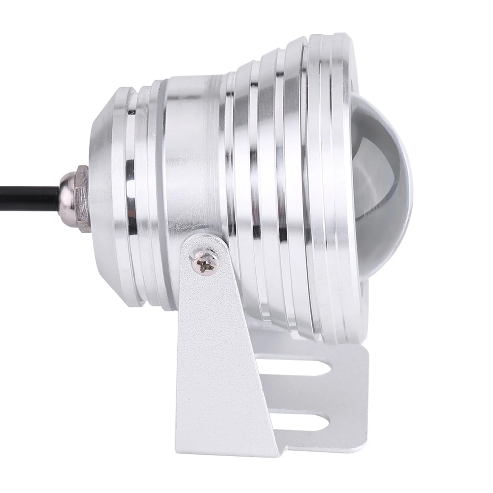 Projecteur LED pour bateau 10W 12V RGB étanche, montrant son boîtier robuste et ses LED lumineuses en gros plan.
