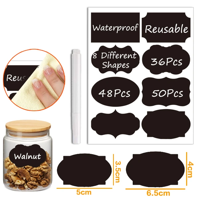 GLiving Large Chalkboard Labels- Erasable Decorative Chalk Labels