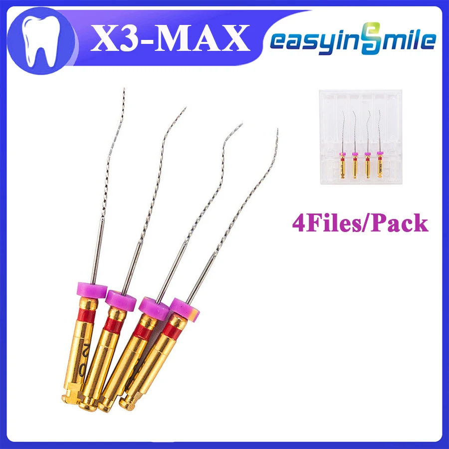 

EASYINSMILE 4Files Dental Cleaning Files Endodonitc NITI Rotary Engine Use File Autoclavable