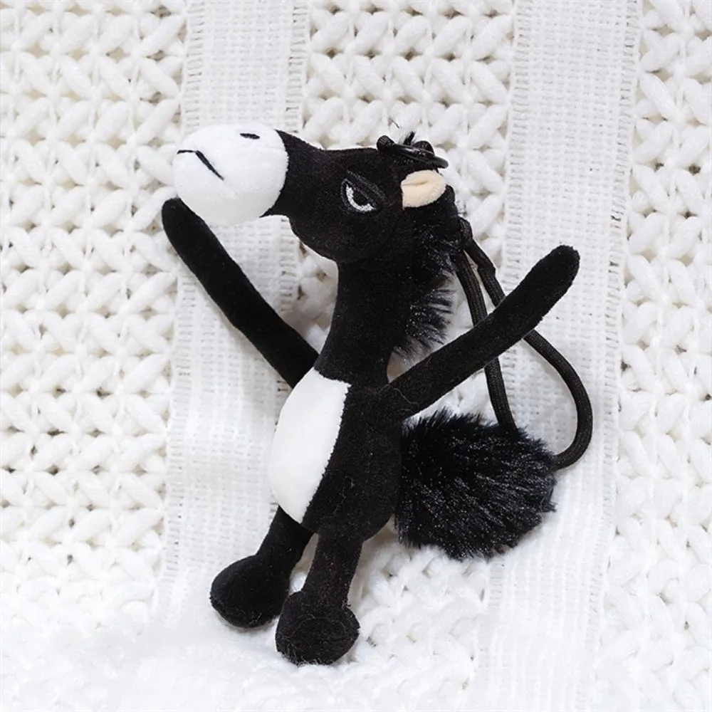 Portable Elegant Zodiac Horse Mascot Soft Chinese Mascot Horse Plush Doll Toy Key Chain Decoration Bag Charm Collection