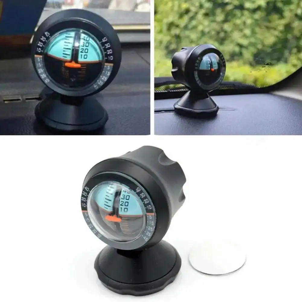 Car Vehicle Inclinometer Rotatable 360 Degree Slope Tilt Road Indicator Level Instrument Adhesive with Safety Meter Gauge T9O0 car gauge meter