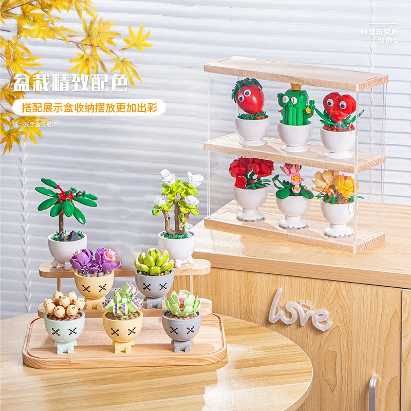 

Building Blocks Happy Funny Pot Simulation Building Blocks Flower Puzzle Toy Children Creative Boy Girl Christmas Birthday Gift
