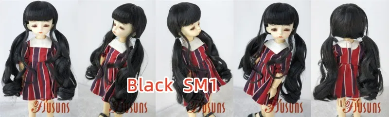 JD337 1/8 1/6 1/4 1/3 Long Pony Braids synthetic mohair BJD wigs OB11 YOSD MSD SD DOD Blythes Doll accessories