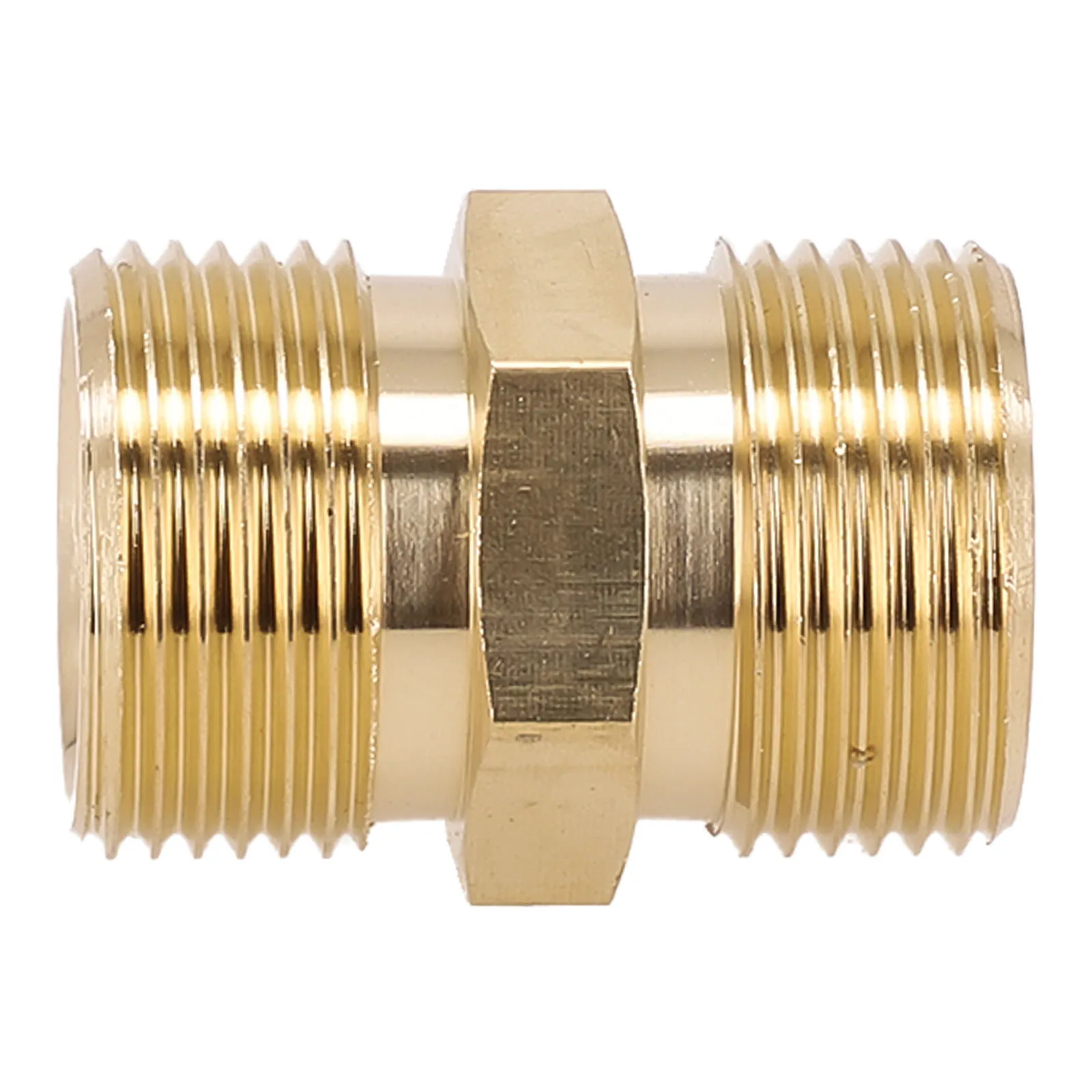 

Gold Color Double Inner Cable Butt Joint High Pressure Washer Hose Extension Connector M22 14mm to15mm Male Thread Female