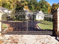 Hot Selling Iron Main Gate Designs Wrought Iron Gate Lock Iron Gate 2
