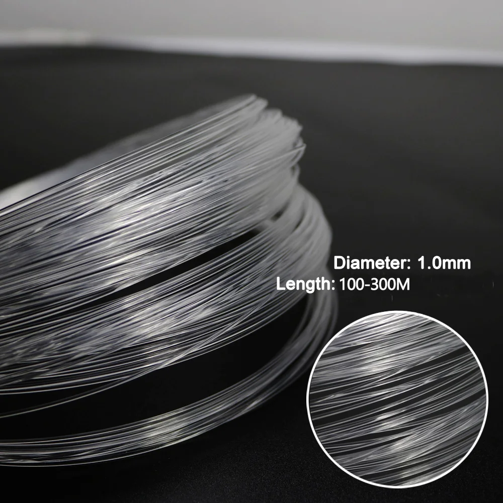 Plastic Fiber Optic Cable End Glow 1.0mm 100-300M for all kinds Led Light Engine Driver Machine DIY Ceiling Starry Sky Light