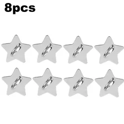 Versatile Metal Phone Charm Hook & Finger Ring Stand with Adhesive Grip (8PCS A)