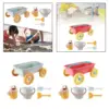 5x Kid Wagon Toy Children Wagon Cart Fun Outdoor Games Beach Sand Toys Set Construction Vehicle for Garden Beach Yard Outdoor 3