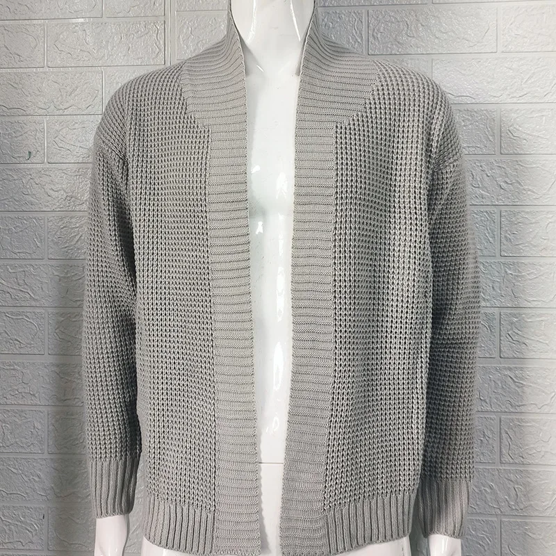 Men's Knit Cardigan 2023 Autumn And Winter New Yamamoto Style Solid Color Neutral Casual Large Size Coat